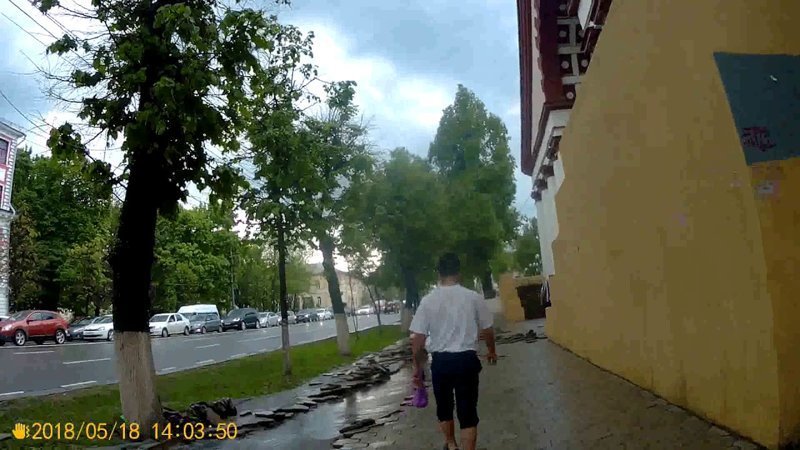 Тула. Ливень. Размытый тротуар Тула. Ливень. Размытый тротуар