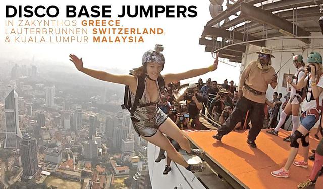 Disco Base Jumpers Decorate the Skies