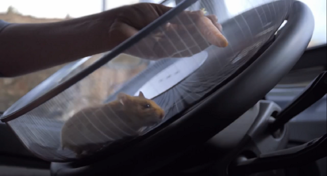 Volvo Uses A Hamster To Drive A Semi 