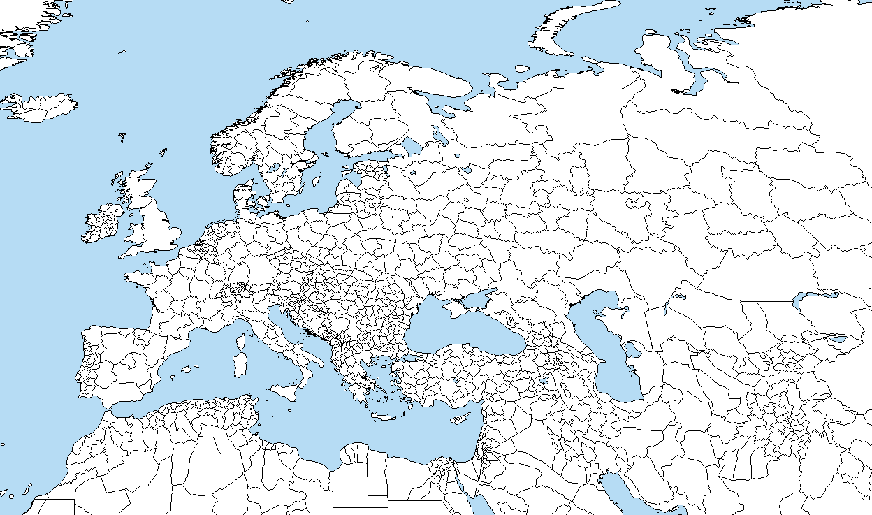 Карта регионов европы