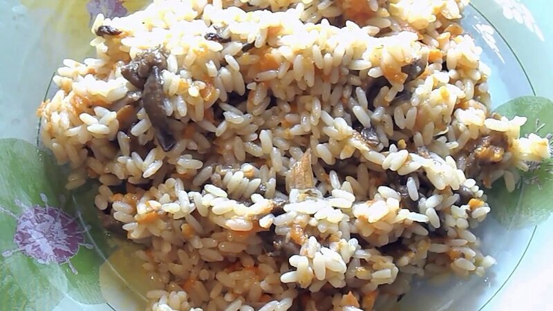 рис с грибами простой рецепт 