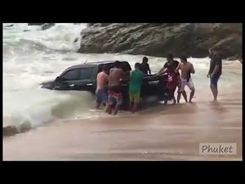 Как утопить и спасти пикап на пляже