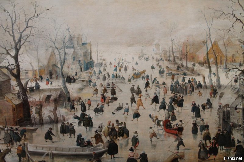 В 17м веке в Голландии тоже интернета не было)) В хоккей гоняют уже, а говорили его канадцы придумали)
Хенрик Аверкамп. "Катание на коньках". У него целая серия таких работ.